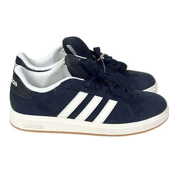 Adidas Grand Court 00s Kids Tennis Shoe Size 5 Black White JH6178 New - Picture 3 of 10